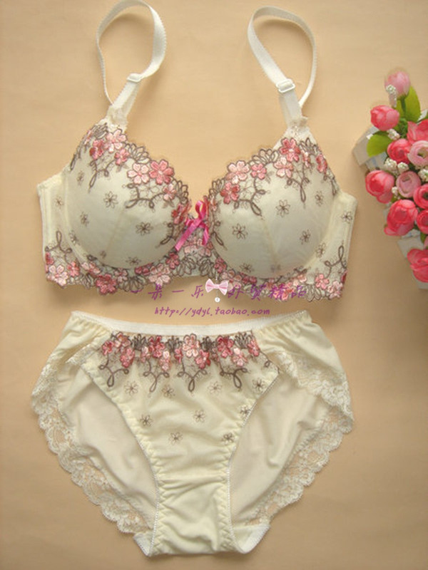 精致薄杯刺绣口外贸尾单<em>文胸</em>套装45-<em>50</em>元<em>一套</em>
